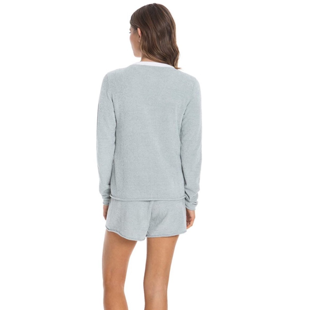 Barefoot Dreams CozyChic Ultra Lite Contrast Tipped Cardi - Picture 7 of 9